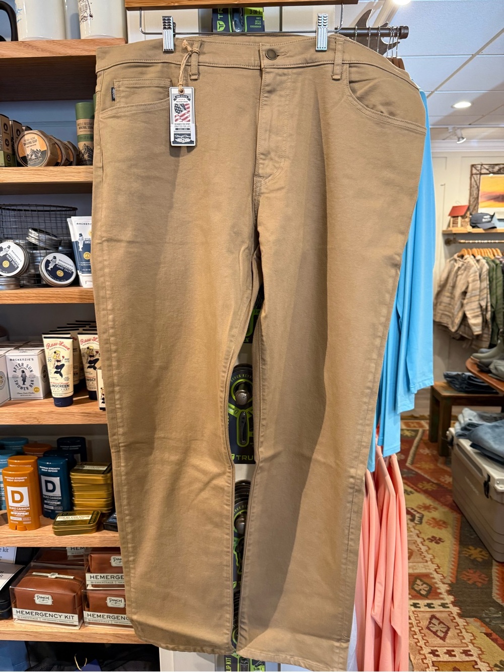 Classic Straight Chino Pants in Tan